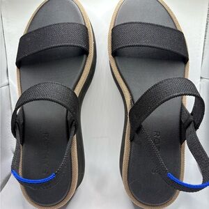 Rothy's Black and Blue Sandals